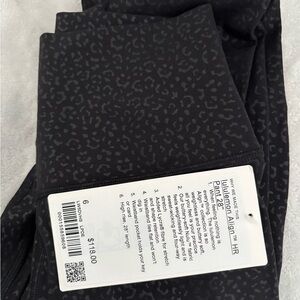 Lululemon Leopard Daisy Black Leggings High Rise 28 Align